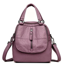 Load image into Gallery viewer, Fashion Leather Multipurpose Backpack Shoulder Handbag
