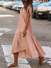 Load image into Gallery viewer, Women Vintage V Neck Maxi Dress
