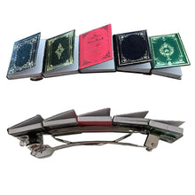 Load image into Gallery viewer, 📗📕📔📙Miniature book hair clip barrette
