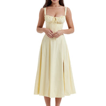 Load image into Gallery viewer, Print Bandeau Sundress Solid Color Fashion Sling Dress
