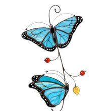 Load image into Gallery viewer, Stained Monarch Butterfly Glass Window Decor
