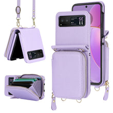 Load image into Gallery viewer, Leather Zipper Card Holder for Samsung Galaxy Z Flip3/4/5
