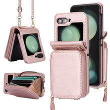 Load image into Gallery viewer, Leather Zipper Card Holder for Samsung Galaxy Z Flip3/4/5
